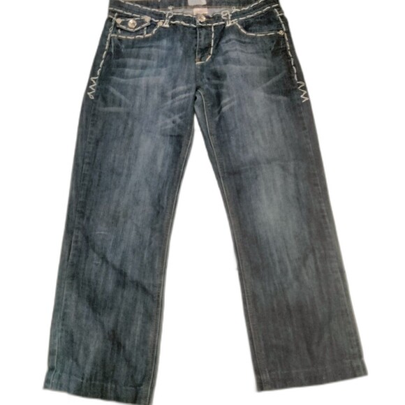 Saza Blue Ankle Jeans Size 11 Juniors, 25 Inch Inseam Trendy Classic Style - Picture 1 of 5